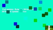 Full version  Rules for Writers with 2016 MLA Update  Review