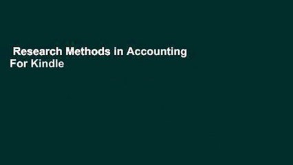 Research Methods in Accounting 📚
