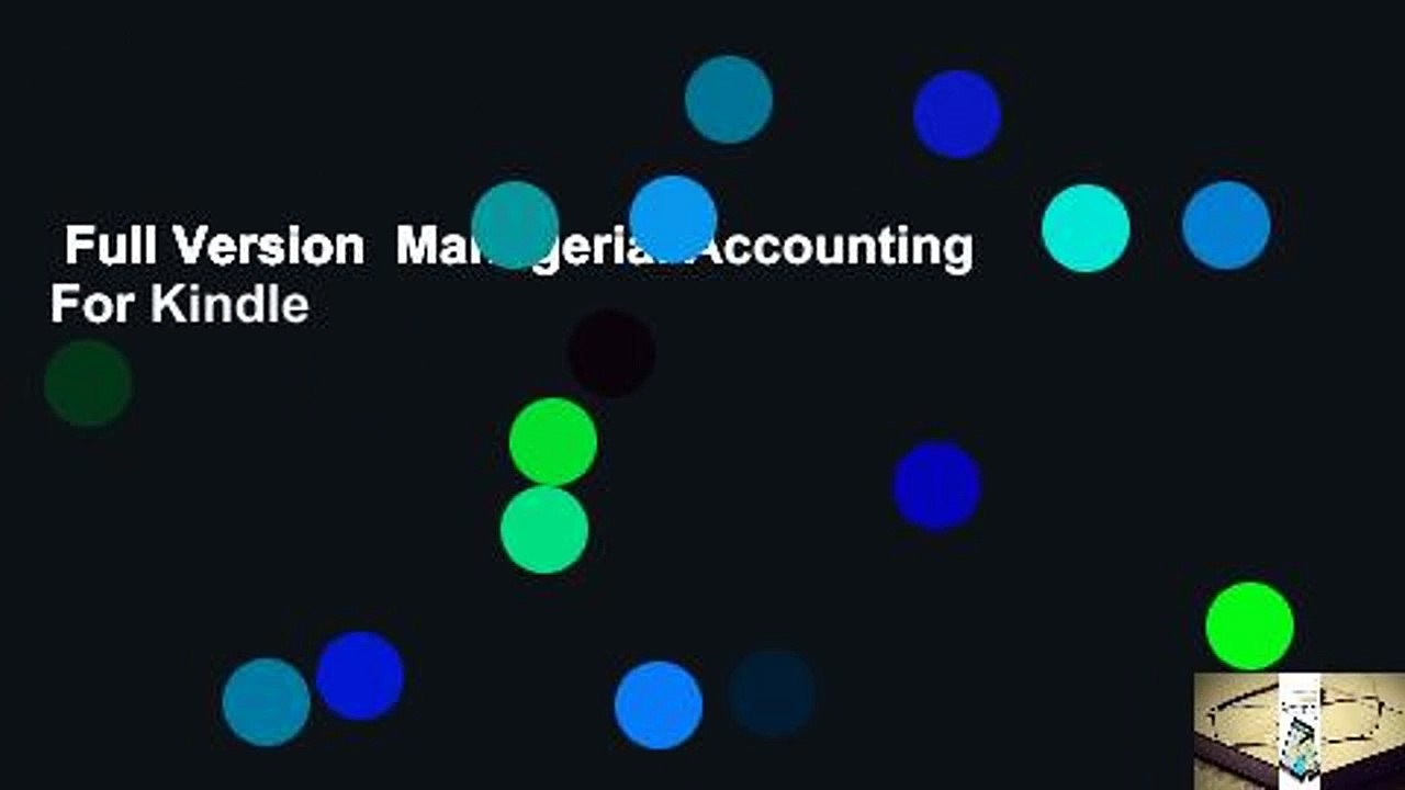 Full Version  Managerial Accounting  For Kindle