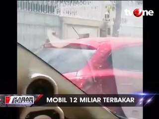 Mobil Lamborghini Terbakar, 2 Penumpang Kabur