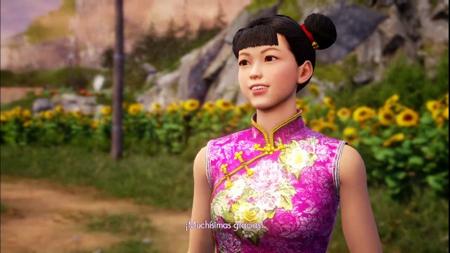 Shenmue 3, gameplay Español 7 , El maestro Sun quiere un vino añejo para enseñarme artes marciales