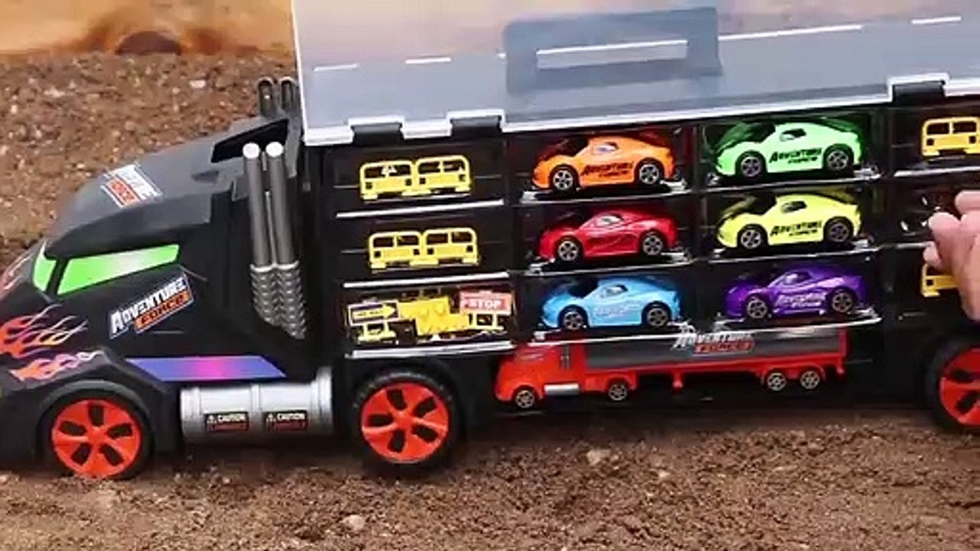 Learn Colors Aprendiendo colores con los carritos del trailer Gigante -  video Dailymotion