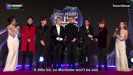 191204 MONSTA X on MAMA Talk Cut [ENG SUB]