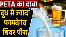 PETA claims: Milk से ज्यादा Beer पीना फायदेमंद, लोग हुए हैरान । वनइंडिया हिंदी