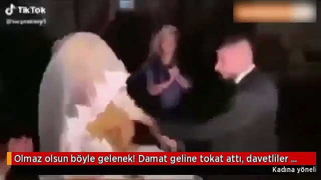 Tepki yağıyor! Düğün günü damat gelini tokatladı