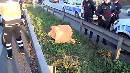 D-100'deki motosiklet kazası kamerada