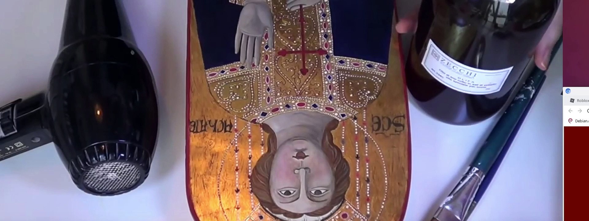 Cor maici la Sf Ioan Iacob, how to preserve a painting