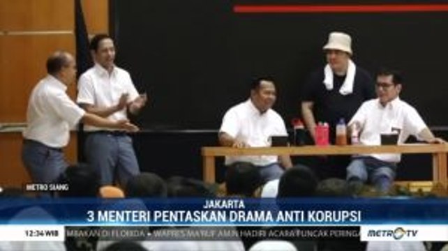 Tiga Menteri Pentaskan Drama Peringati Hari Anti-Korupsi Sedunia
