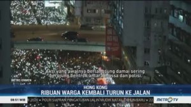 Ribuan Demonstran Hong Kong Kembali Turun ke Jalan