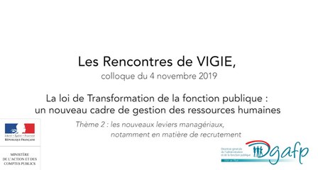 Les rencontres de Vigie 2019 : Les nouveaux leviers managériaux