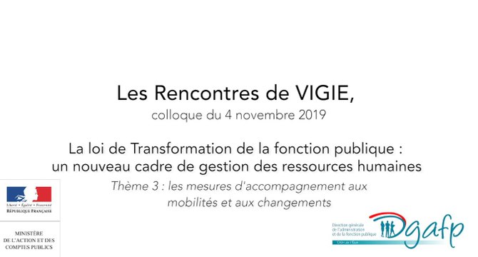 Les rencontres de Vigie 2019 : Les mesures d’accompagnement aux mobilités et aux changements