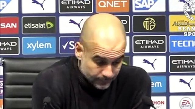Football - Pep Guardiola press conference after City loss vs United
