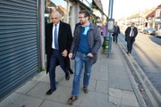 Chancellor of the chequer Sajid Javid out campaigning with Alexander Stafford