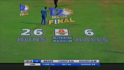 26 Run in 6 Balls Shivam Dube gives the Knights a mighty scare in the final over