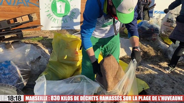 Marseille : 830 kilos de déchets ramassés sur la plage de l'Huveaune
