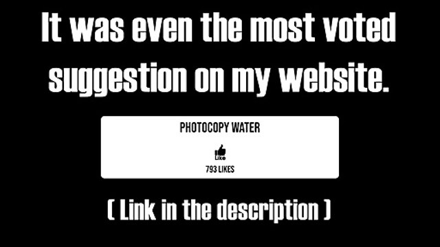 Découvrez ce qui se passe lorsqu’on photocopie de l’eau.