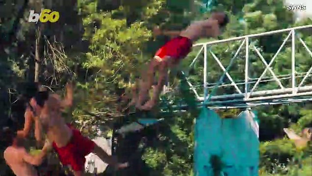 These Insane Acrobats Have Built the World’s Biggest Trampoline 100ft in the Air