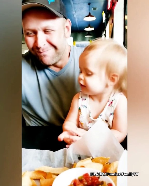 Funniest Baby React To Daddy Eating