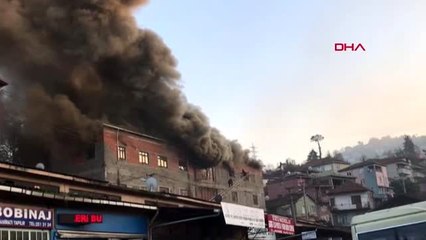 Zonguldak mobilya deposu böyle yandı