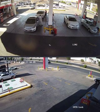 Une cuve d'essence souterraine explose subitement... Impressionnant