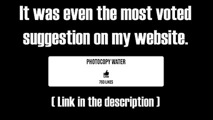 What happens if you photocopy water