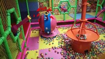  Anna and playgrounds for children, trampoline, slide and childrens entertainment center