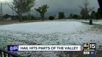 Hail falling in parts of north Phoenix, Scottsdale