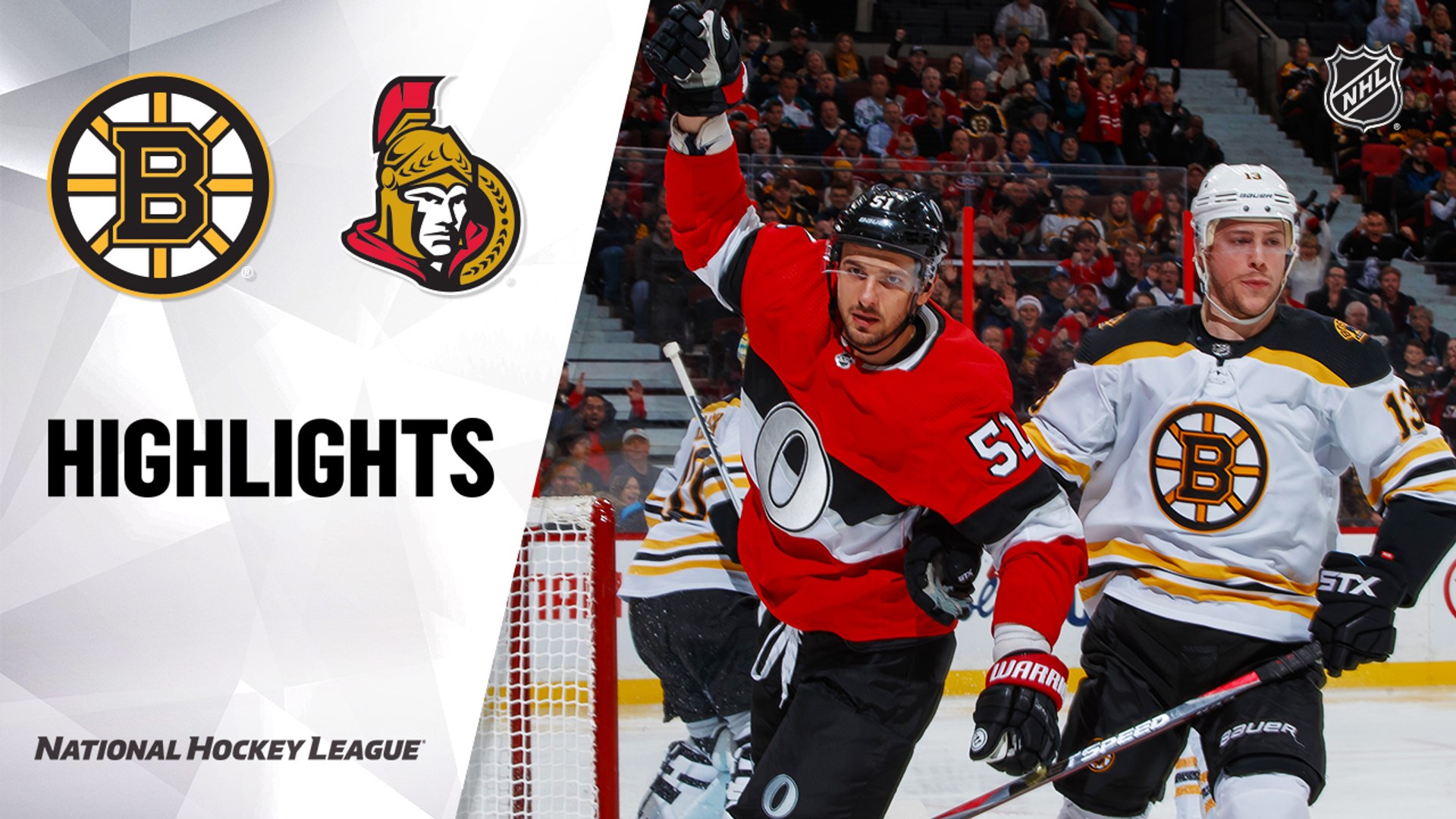 NHL Highlights | Bruins @ Senators 12/9 