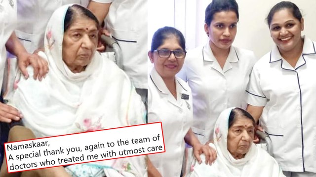 Lata Mangeshkar Returns Home After 28 Days From Bridge Candy, Thanks Fans And Doctors