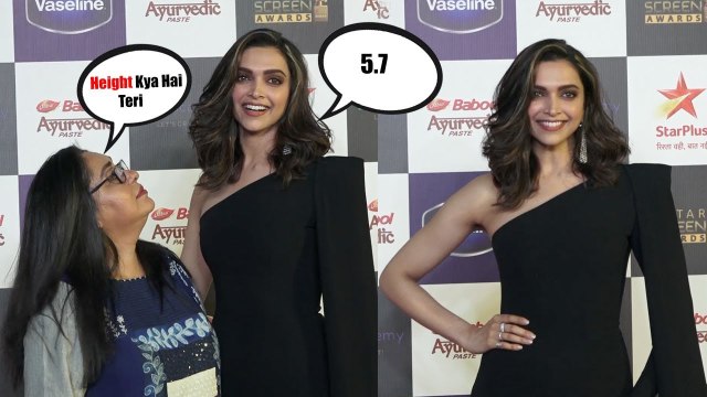 Deepika Padukone Look GORGEOUS In BLACK At Red Carpet Of Star Screen Awards 2019