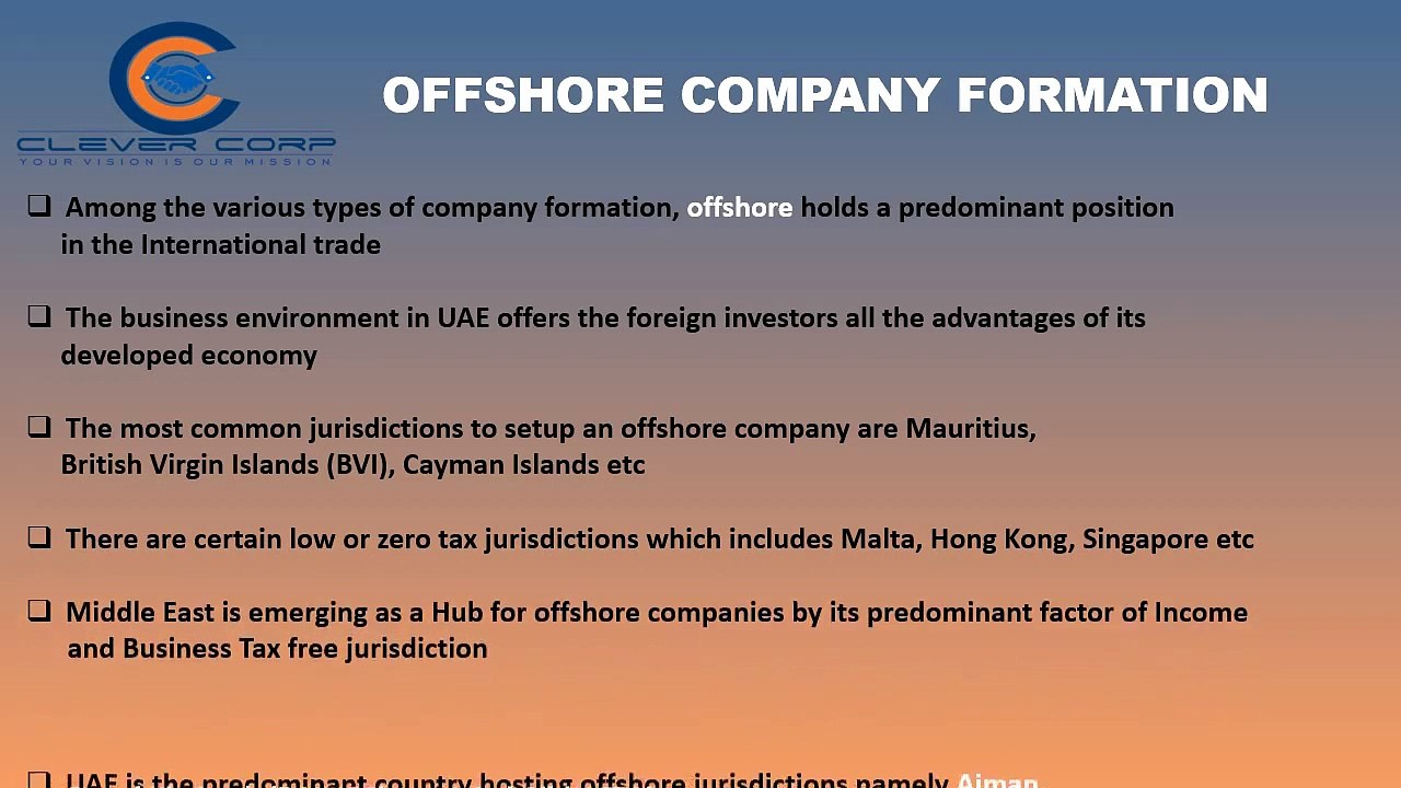 Offshore company formation in UAE - Clevercorp Business setup consultants