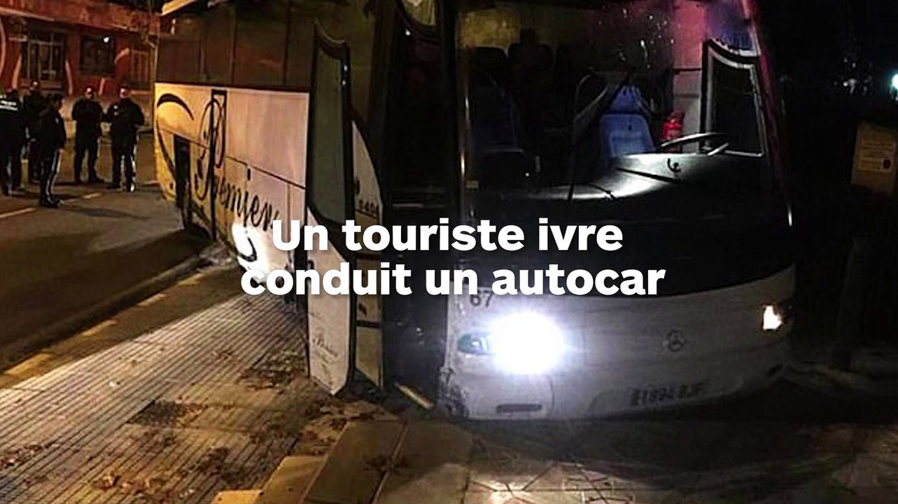 Un touriste ivre conduit un autocar et fait des accidents
