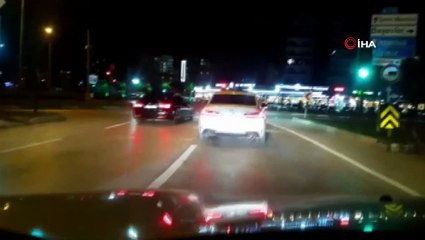 Bursa'da drift yapan sürücüler emniyetten kaçamadı