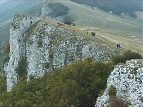 En joëlettes sur le plateau d'Ambel - Vercors - 2ème jour