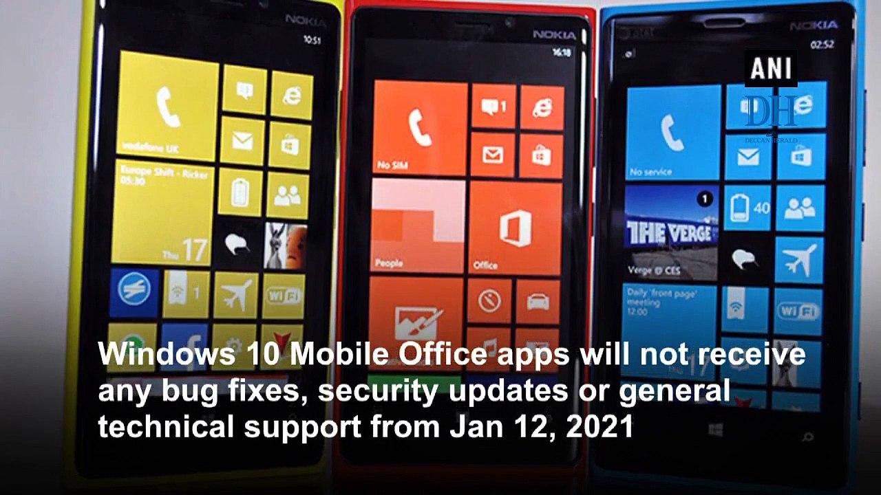 Microsoft to end support for Windows 10 Mobile...