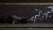 Bansky denuncia la precariedad de las personas sin hogar en un nuevo mural