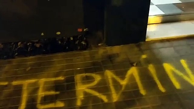 Pintadas en la sede de ERC en Barcelona: La autodeterminación es un derecho