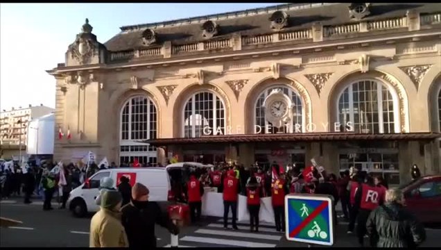 Mobilisation contre la réforme des retraites à Troyes mardi 10 décembre