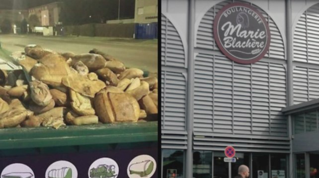 Les internautes scandalisés par la photo d’une poubelle de boulangerie remplie de pain