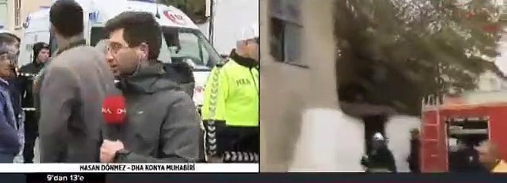 Çöken kerpiç binanın önünde canlı yayın yapan DHA muhabirine tokatlı saldırı