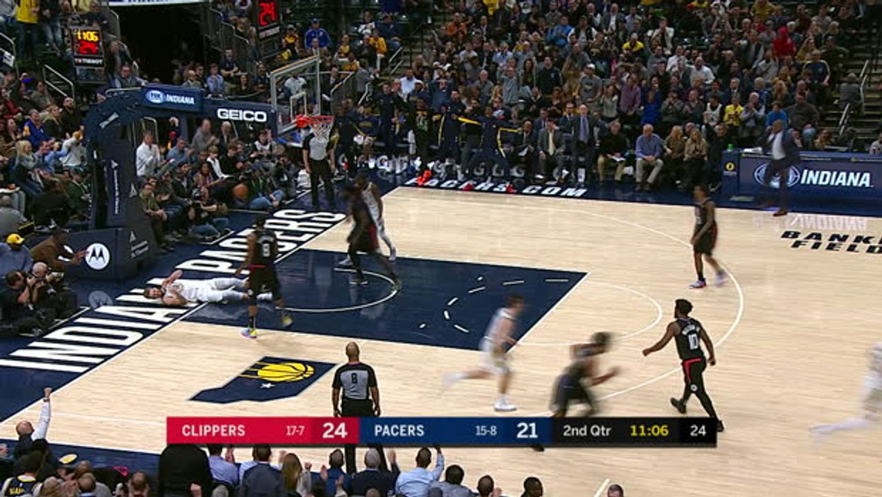 VIRAL: Basketball: Pacers' Sabonis powers to th...