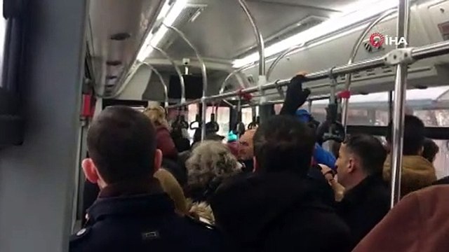 Yolcularla tartışan otobüs şoförü: Psikolojim bozuldu, otobüsü hareket ettirmiyorum, polis çağırın