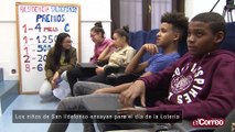 Los niños de San Ildefonso ensayan para el sorteo de Navidad