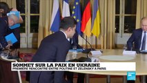 Sommet sur la paix en Ukraine : Première rencontre entre Poutine et Zelensky à Paris