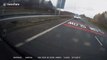 Dashcam records reckless driver ramming other vehicle trying to overtake on UK highway partition