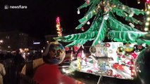 This giant Christmas tree in France is actually a carousel for kids