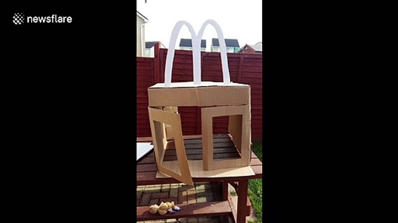 Irish mum builds her daughters their very own mini McDonald's drive-thru