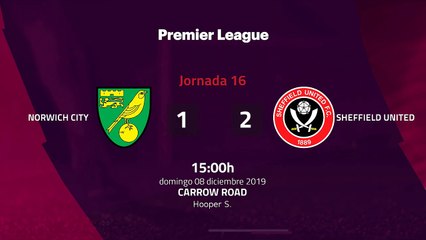 Resumen partido entre Norwich City y Sheffield United Jornada 16 Premier League