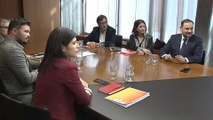 Reunión entre los equipos negociadores de ERC y PSOE en Barcelona