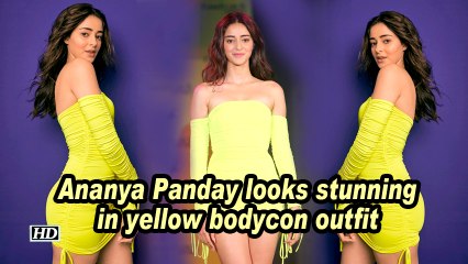 Ananya Panday looks stunning in yellow outfit